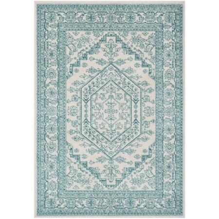 Safavieh Adirondack Power Loomed Rectangle RugIvory & Teal 4 x 6 ft. ADR108G-4